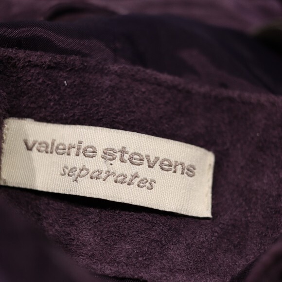 Valerie Stevens purple leather Jacket Med - Picture 6 of 7